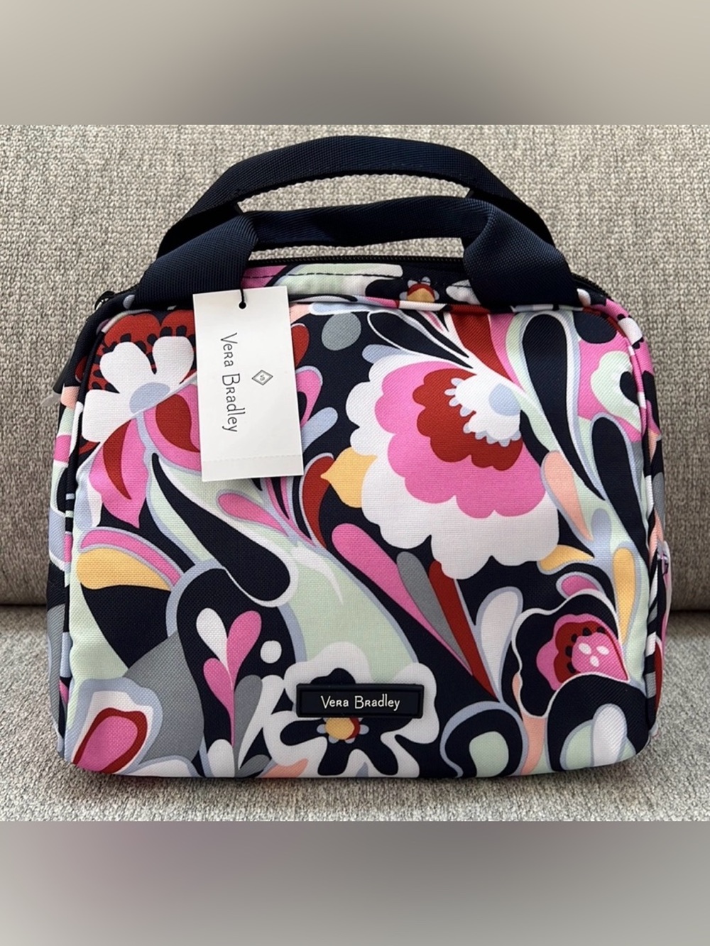 NWT:Vera Bradley Mod Paisley Cooler Tote with Floral Accents
